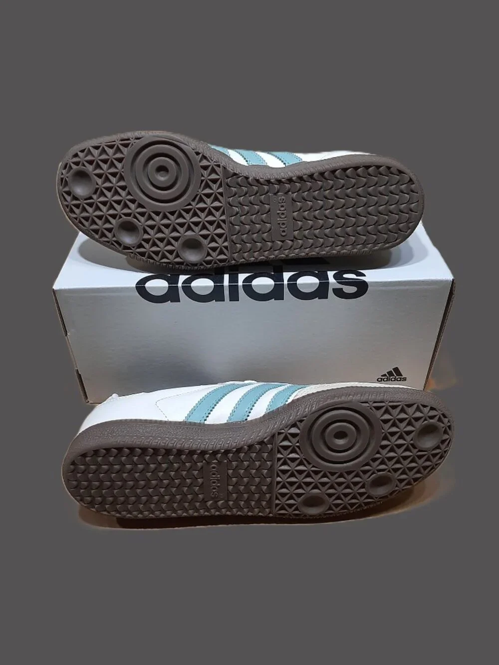 Adidas Samba Originals OG Womens Size 7.5 Ivory Green Brown Gum Sneakers (#2407) - Picture 10 of 14
